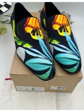 Men\'s Christian Louboutin, dandy, chick floral satin loafers size 42 made Italy Christian Louboutin | Shoes | Mans Christian Louboutin Dandy  main image 2